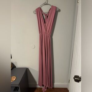 Elegant Mauve Sleeveless Dress